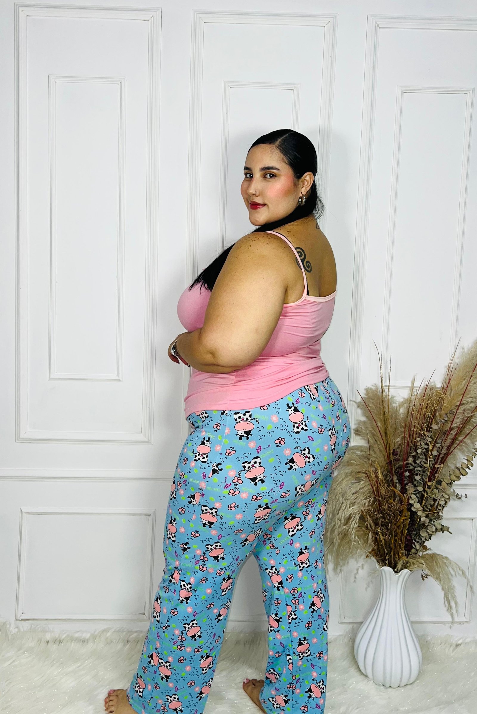 Pijama dama XXL pantalon-blusa tiras