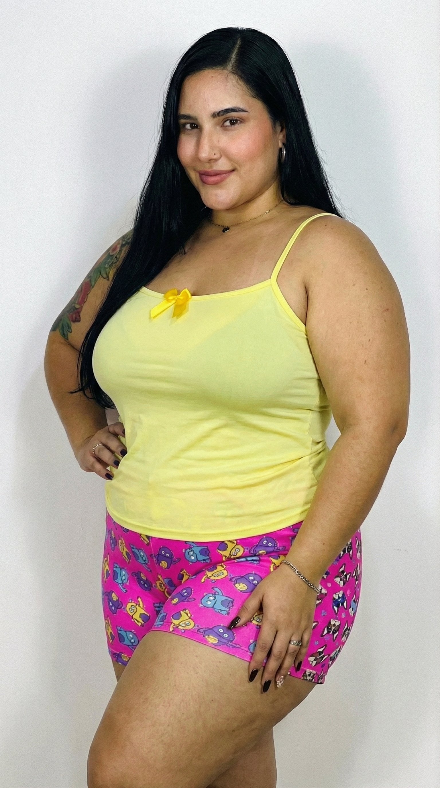 Pijama dama XXL short-blusa tiras REF:EL001